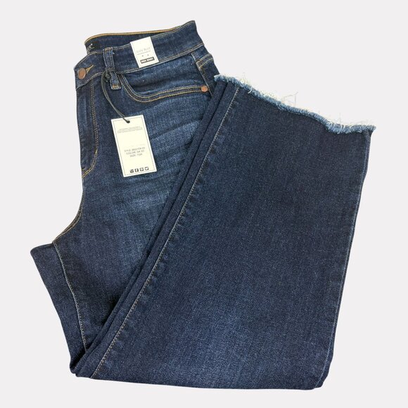 Judy Blue Wide Leg High Waist Jeans Womens 7/28 Dark Wash Blue Stretch - Picture 11 of 11